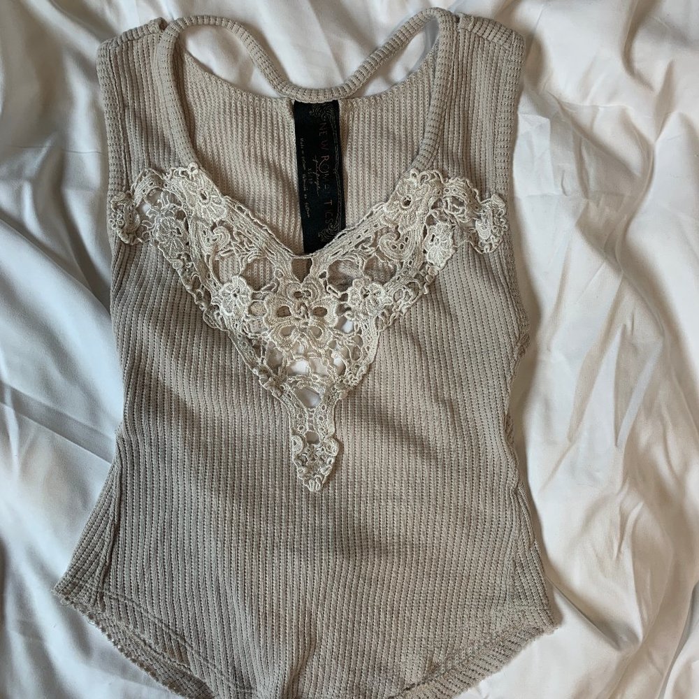 FREE PEOPLE Laced Open-Back Top Size XS